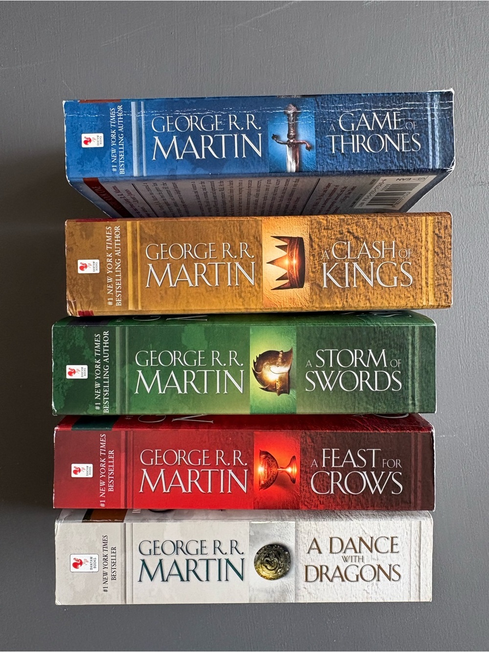 A Song of Ice and Fire 5 Book Paperback Set George R.R. Martin Game of Thrones